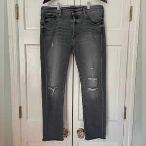 MOTHER The Scrapper Cuff Ankle Fray, Unstitched in the Dark -32